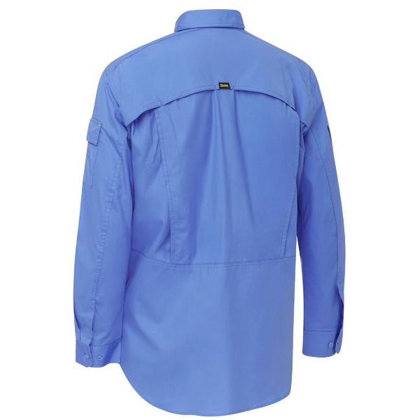 Bisley Mens X Airflow Ripstop Long Sleeve Work Shirt With Optional Roll Up Sleeve (BS6414) - Ace Workwear