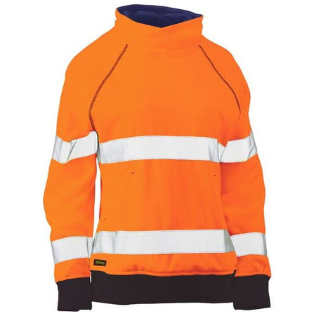 Bisley Womens Long Sleeve Taped Hi Vis Fleece Jumper (BKL6818T) - Ace Workwear