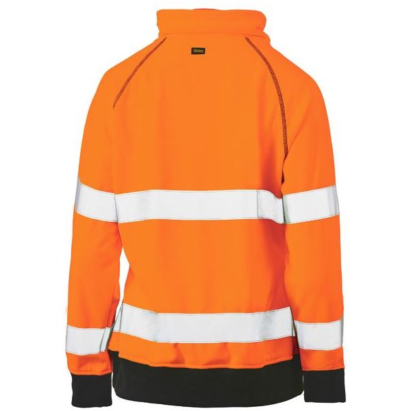 Bisley Womens Long Sleeve Taped Hi Vis Fleece Jumper (BKL6818T) - Ace Workwear