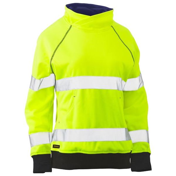 Bisley Womens Long Sleeve Taped Hi Vis Fleece Jumper (BKL6818T) - Ace Workwear