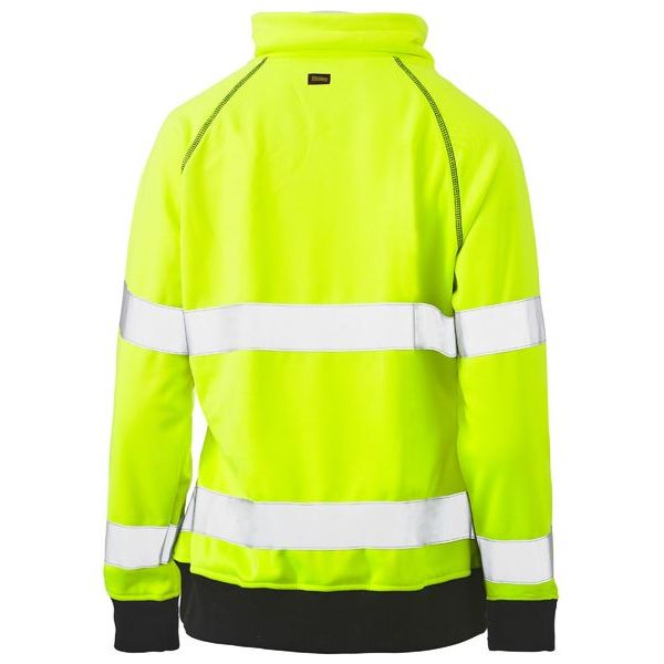 Bisley Womens Long Sleeve Taped Hi Vis Fleece Jumper (BKL6818T) - Ace Workwear