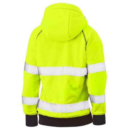 Bisley Womens Taped Hi Vis Asymmetric Zip Front Fleece Hoodie (BKL6819T) - Ace Workwear