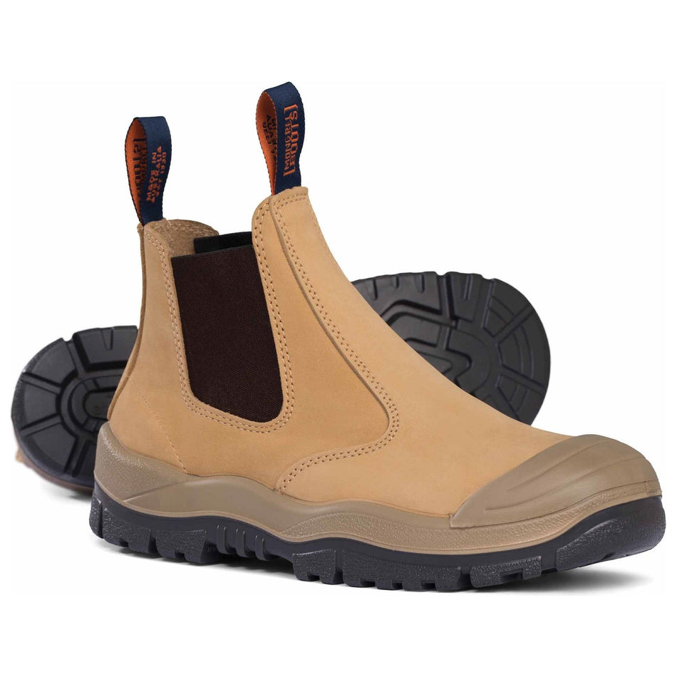 Mongrel Wheat Premium Elastic Sided Boot W/ Scuff Cap (440050) (Pre-Order) Elastic Sided Safety Boots Mongrel - Ace Workwear