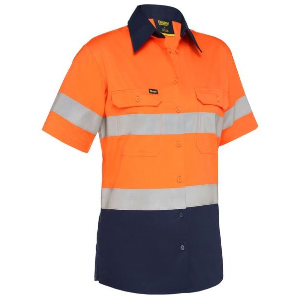 Bisley Women's Taped Hi Vis Cool Lightweight Drill Shirt (BL1896)