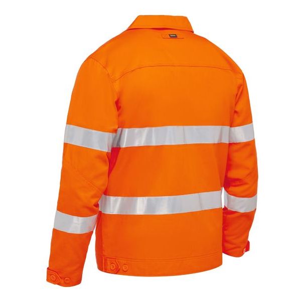 Bisley Hi Vis Taped Drill Jacket With Liquid Repellent Finish (BJ6919T)