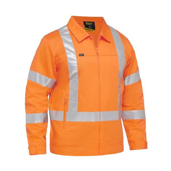 Bisley X Taped Hi Vis Drill Jacket With Liquid Repellent Finish (BJ6919XT)