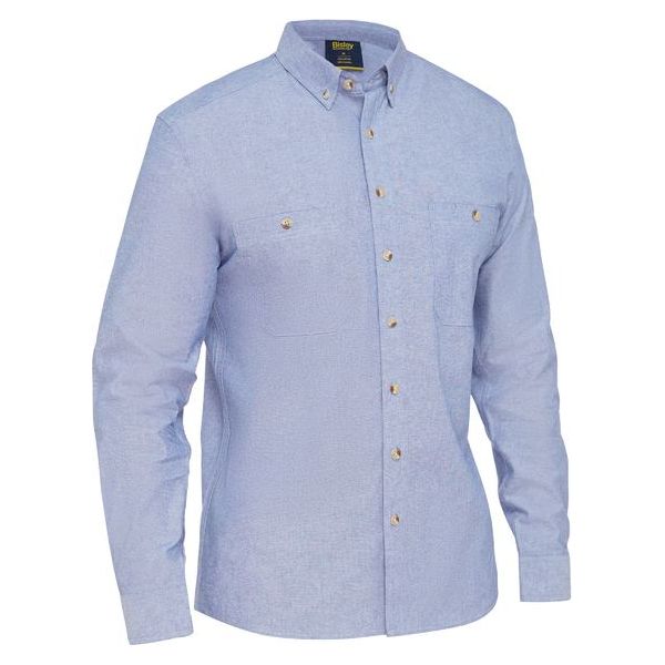 Bisley Mens Long Sleeve Chambray Shirt (BS6407)