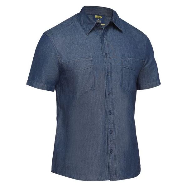 Bisley Mens Short Sleeve Denim Work Shirt (BS1602)