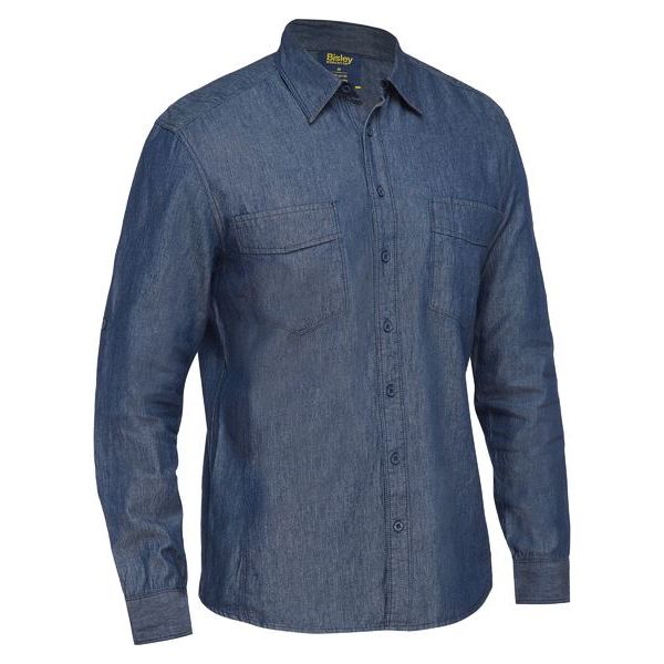 Bisley Mens Long Sleeve Denim Work Shirt (BS6602)