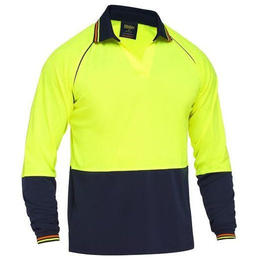 Bisley Recycle Two Tone Hi Vis Long Sleeve Polo (BK6440)