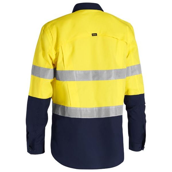 Bisley X Airflow Closed Front Taped Hi Vis Ripstop Shirt (BSC6415T) - Ace Workwear