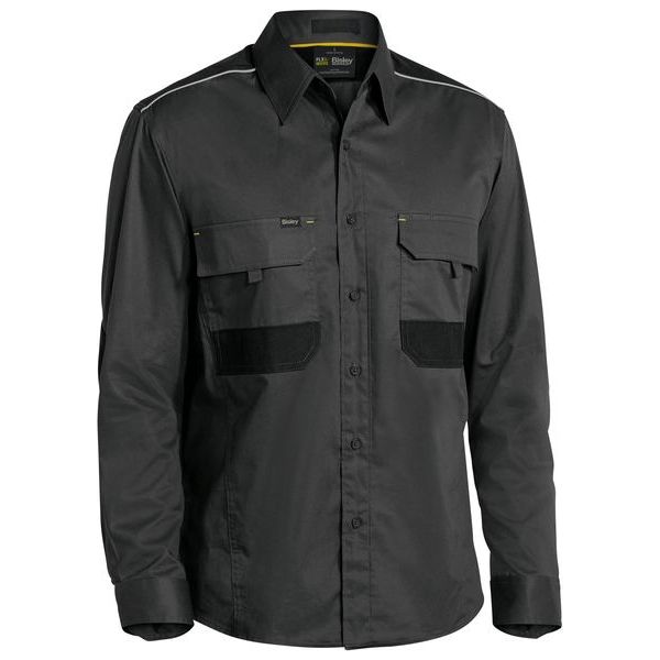 Bisley Flx & Move Mechanical Long Sleeve Stretch Shirt (BS6133) - Ace Workwear