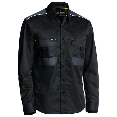 Bisley Flx & Move Mechanical Long Sleeve Stretch Shirt (BS6133) - Ace Workwear