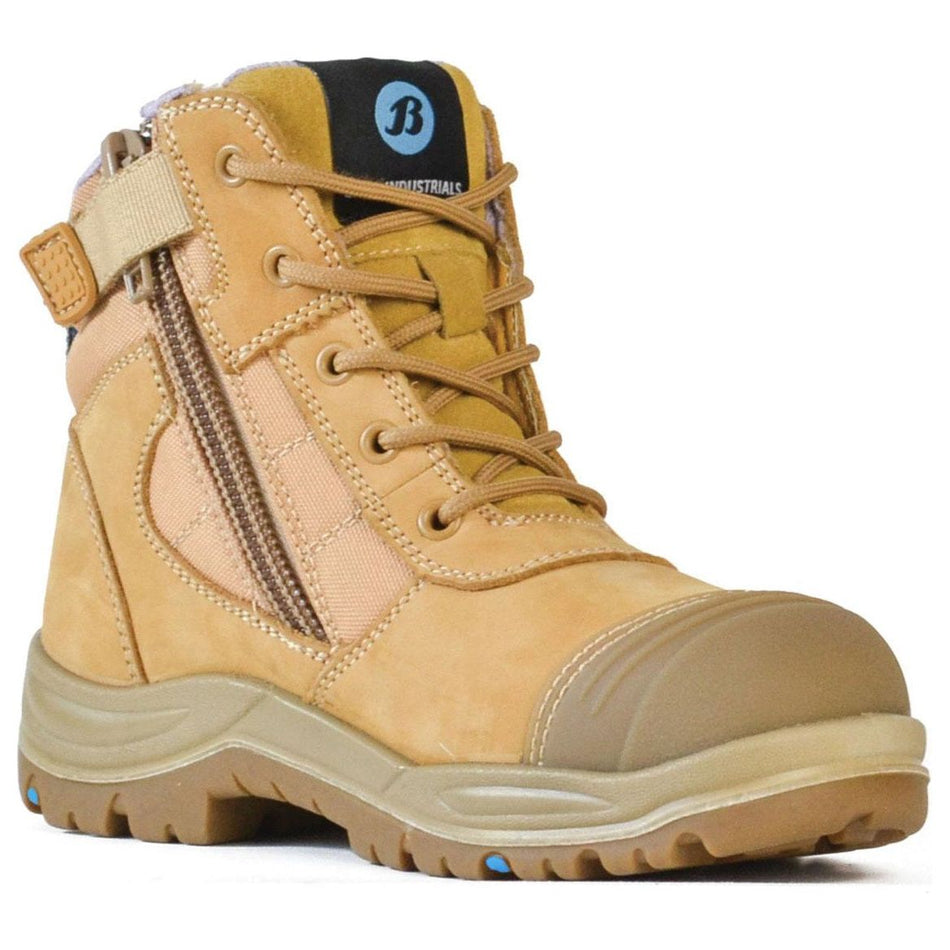 Bata Dakota Wheat Women's Industrial Safety Boot (504-88017) Zip Sided Safety Boots Bata - Ace Workwear