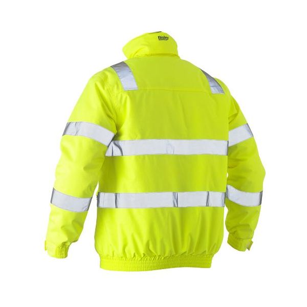 Bisley Taped Hi Vis Wet Weather Bomber Jacket With Radio Loop And ID Pocket (BJ6770T)