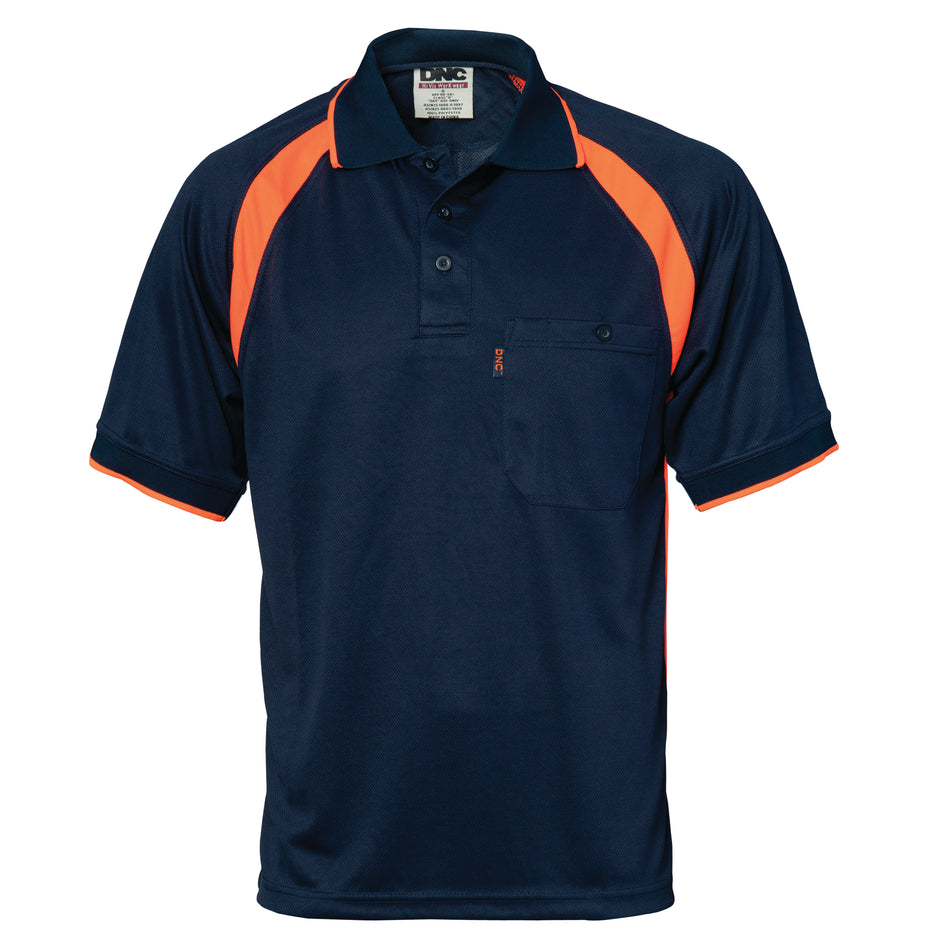 DNC Coolbreathe Contrast Polo - Short Sleeve (5216) Polos with Designs DNC Workwear - Ace Workwear