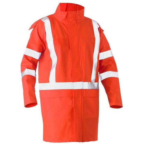 Bisley X Taped Hi Vis Storm Jacket With Built In Hood (BJ9366XT) - Ace Workwear