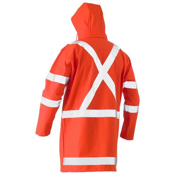 Bisley X Taped Hi Vis Storm Jacket With Built In Hood (BJ9366XT) - Ace Workwear