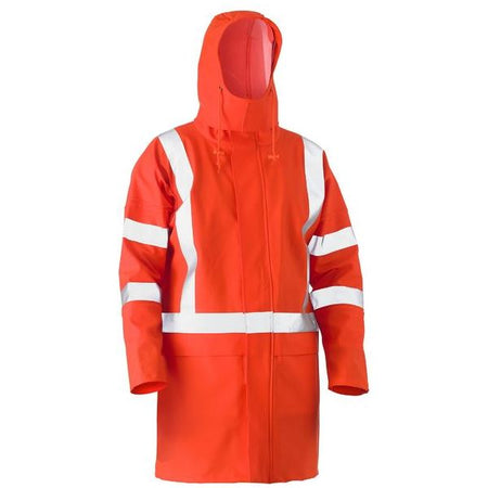 Bisley X Taped Hi Vis Storm Jacket With Built In Hood (BJ9366XT) - Ace Workwear