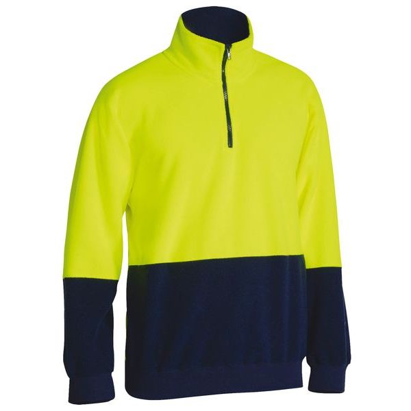 Bisley Hi Vis Polar Fleece Zip Pullover (BK6889) - Ace Workwear