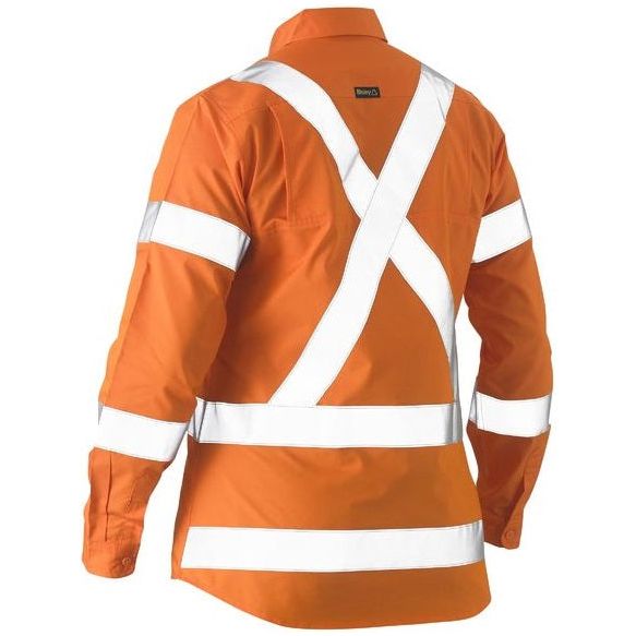 Bisley Recycle Women's X Taped Hi Vis Drill Shirt (BL6266XT) - Ace Workwear