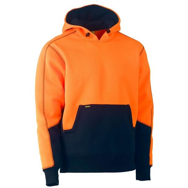 Bisley Hi Vis Two Tone Fleece Pullover Hoodie (BK6619)