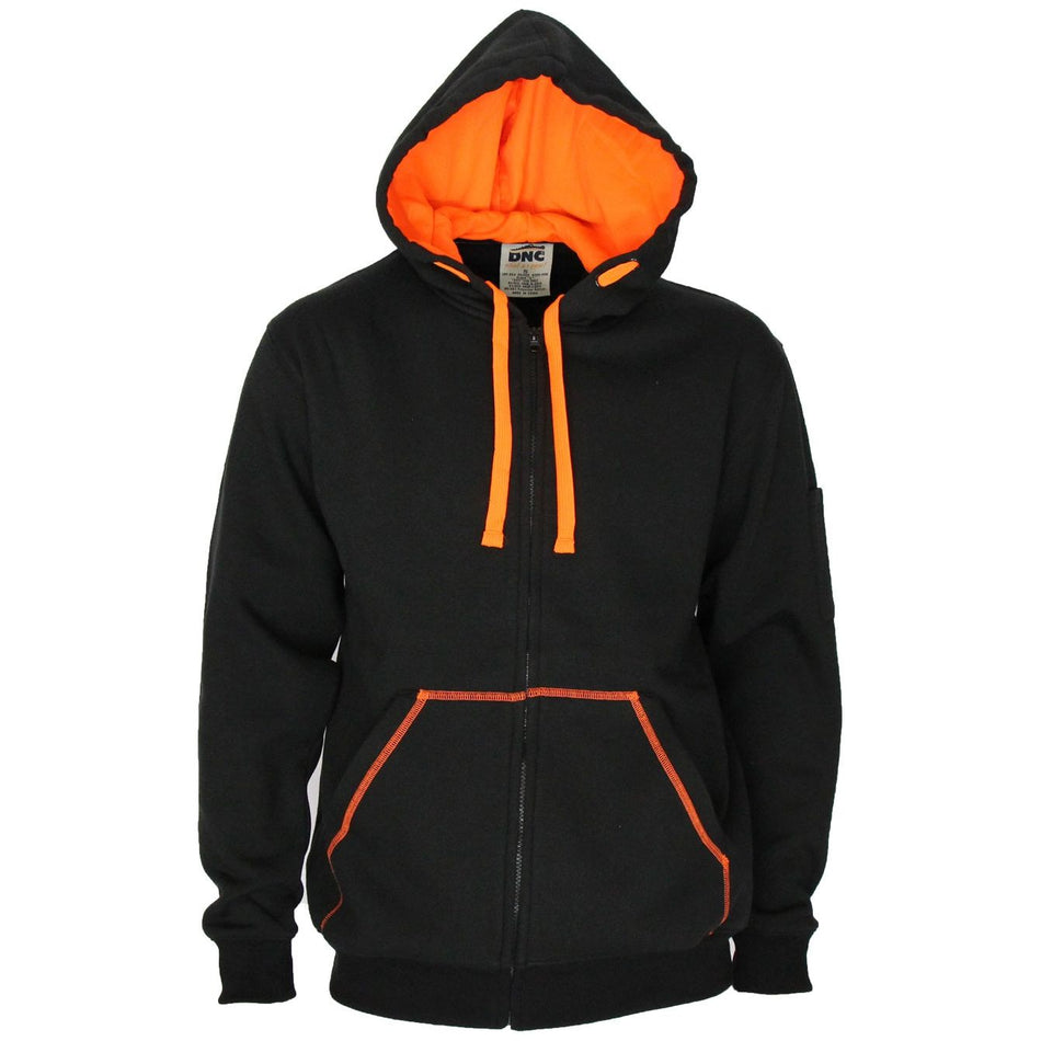 DNC Full Zip Super Brushed Fleece Hoodie (5424) Industrial Winter Wear DNC Workwear - Ace Workwear