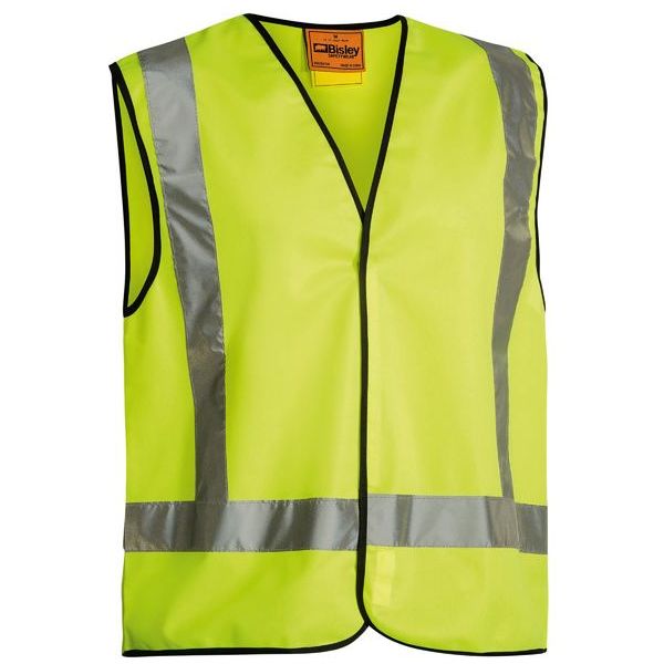 Bisley Reflective Taped H Pattern Hi Vis Vest (BV0342HT) - Ace Workwear