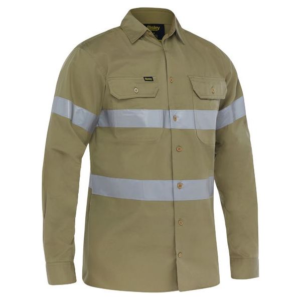 Bisley Taped Cool Lightweight Drill Shirt (BS6883T) - Ace Workwear