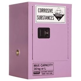 PRATT Corrosive Storage Cabinet 30L 1 Door, 1 Shelf (5516ASPH) Class 8 Corrosive Metal, signprice Pratt - Ace Workwear