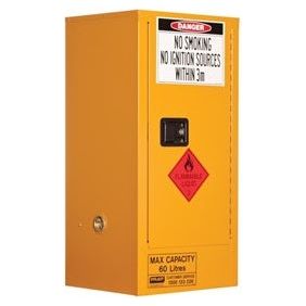 PRATT Flammable Storage Cabinet 60L 1 Door, 2 Shelf (5517AS) Class 3 Flammable Liquid, signprice Pratt - Ace Workwear