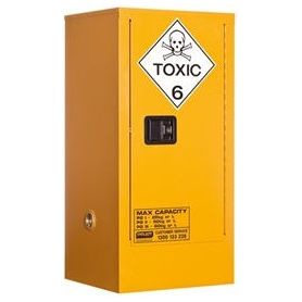 PRATT Toxic Storage Cabinet 60L 1 Door, 2 Shelf (5517AST) Class 6 Toxic Substance, signprice Pratt - Ace Workwear