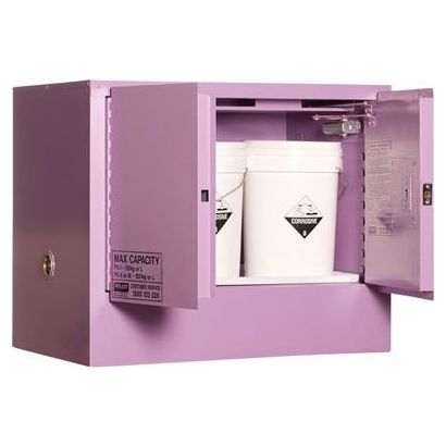 PRATT Corrosive Storage Cabinet 100L 2 Door, 1 Shelf (5535ASPH) Class 8 Corrosive Metal, signprice Pratt - Ace Workwear