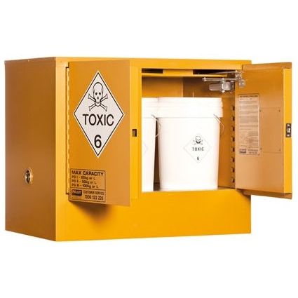 PRATT Toxic Storage Cabinet 100L 2 Door, 1 Shelf (5535AST) Class 6 Toxic Substance, signprice Pratt - Ace Workwear