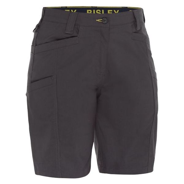 Bisley Womens X Airflow Stretch Ripstop Vented Cargo Shorts (BSHL1150) - Ace Workwear