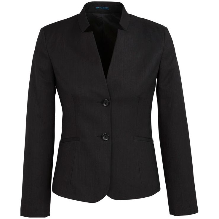 Biz Corporates Womens Short Jacket With Reverse Lapel (60113) Corporate Dresses & Jackets, signprice Biz Corporates - Ace Workwear