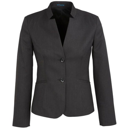 Biz Corporates Womens Short Jacket With Reverse Lapel (60113) Corporate Dresses & Jackets, signprice Biz Corporates - Ace Workwear