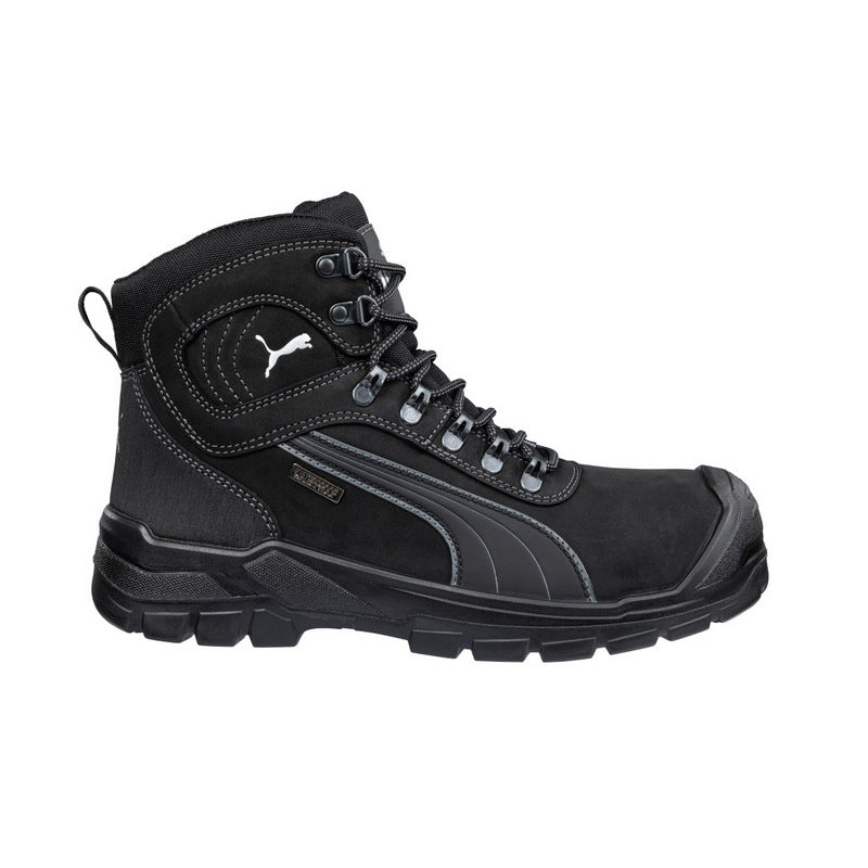 Puma Sierra Nevada Black Lace Up Zip Sided Fibreglass Toe Safety Boot With Scuff Cap (630527) (Pre Order) - Ace Workwear