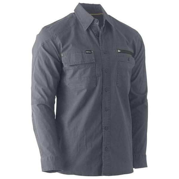 Bisley Flx & Move Long Sleeve Utility Work Shirt (BS6144) - Ace Workwear