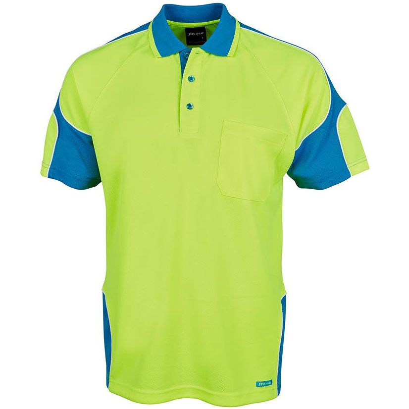 JB's Hi Vis Arm Panel Polo Short Sleeve (6AP4S) Hi Vis Polo With Designs JB's Wear - Ace Workwear