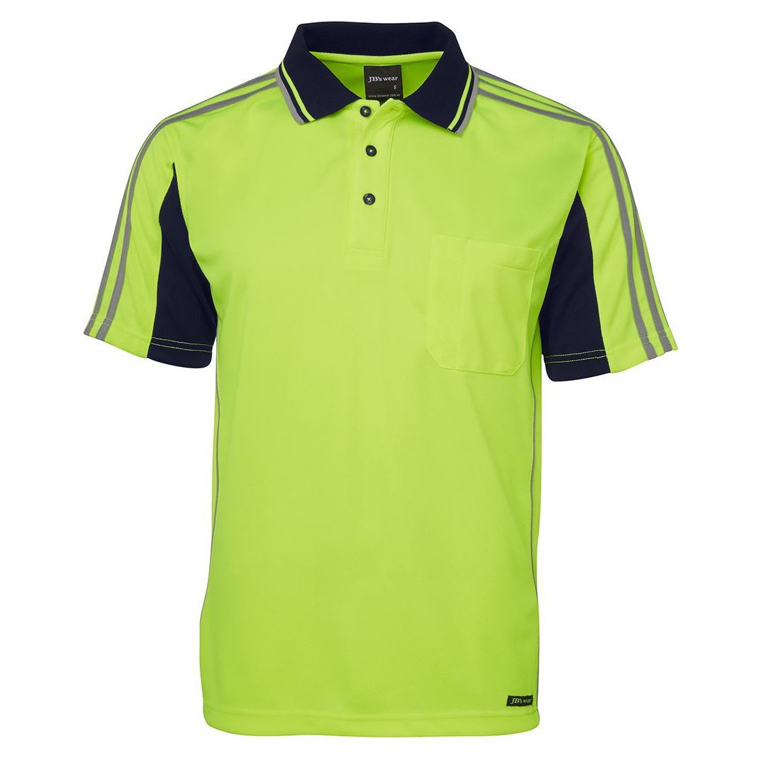 JB's Hi Vis Arm Tape Polo Short Sleeve (6AT4S) Hi Vis Polo With Designs JB's Wear - Ace Workwear