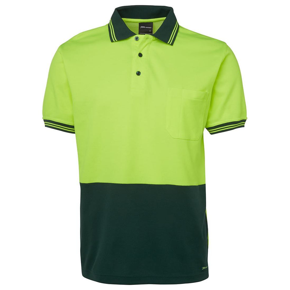 JB's Hi Vis S/S Cotton Back Polo (6HPS) Hi Vis Plain Polo JB's Wear - Ace Workwear