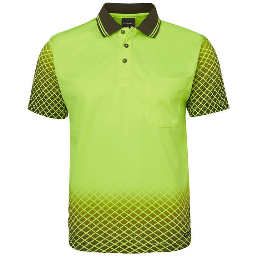 JB's Hi Vis Net Sub Polo Short Sleeve (6HVNS) Hi Vis Polo With Designs JB's Wear - Ace Workwear