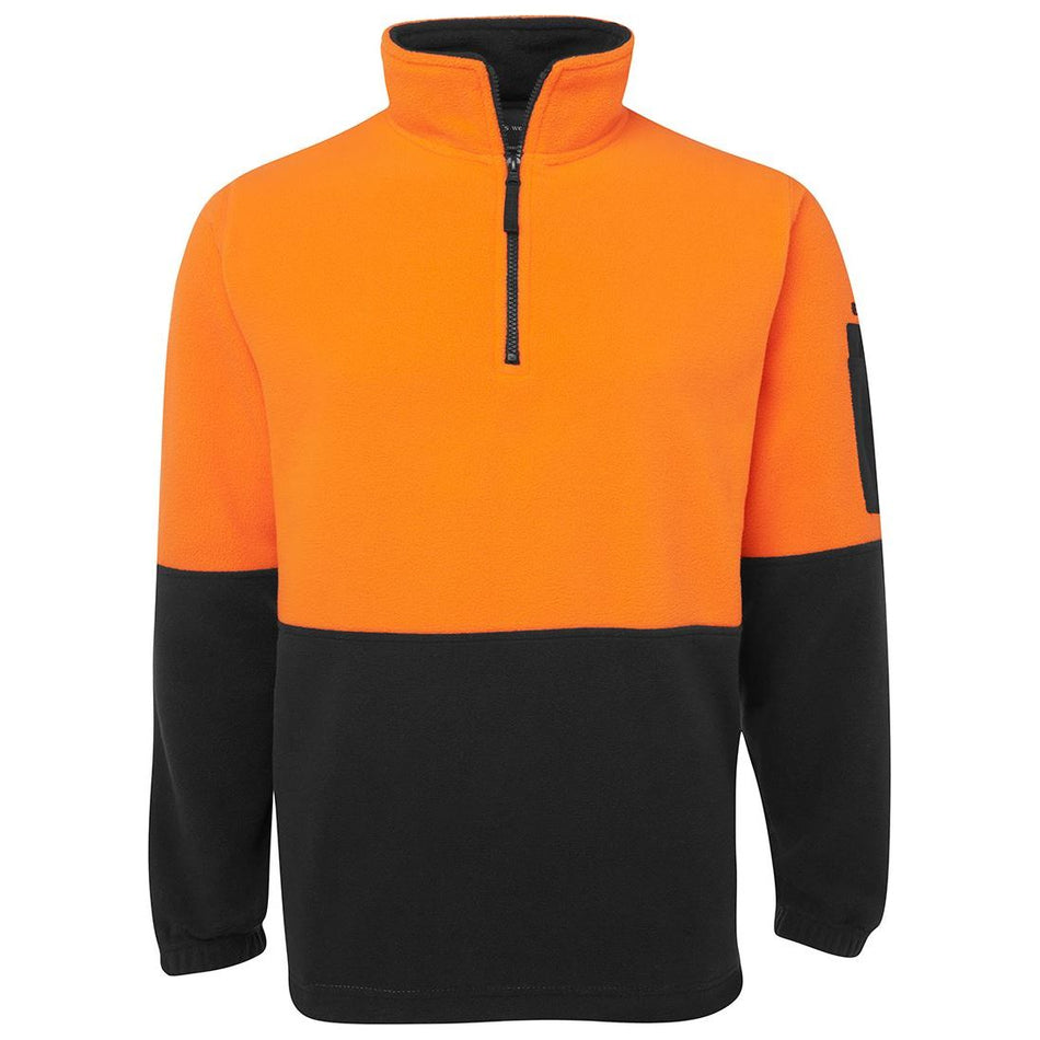 JB's Hi Vis 1/2 Zip Polar Fleece (6HVPF) Hi Vis Half Zip Jumpers JB's Wear - Ace Workwear