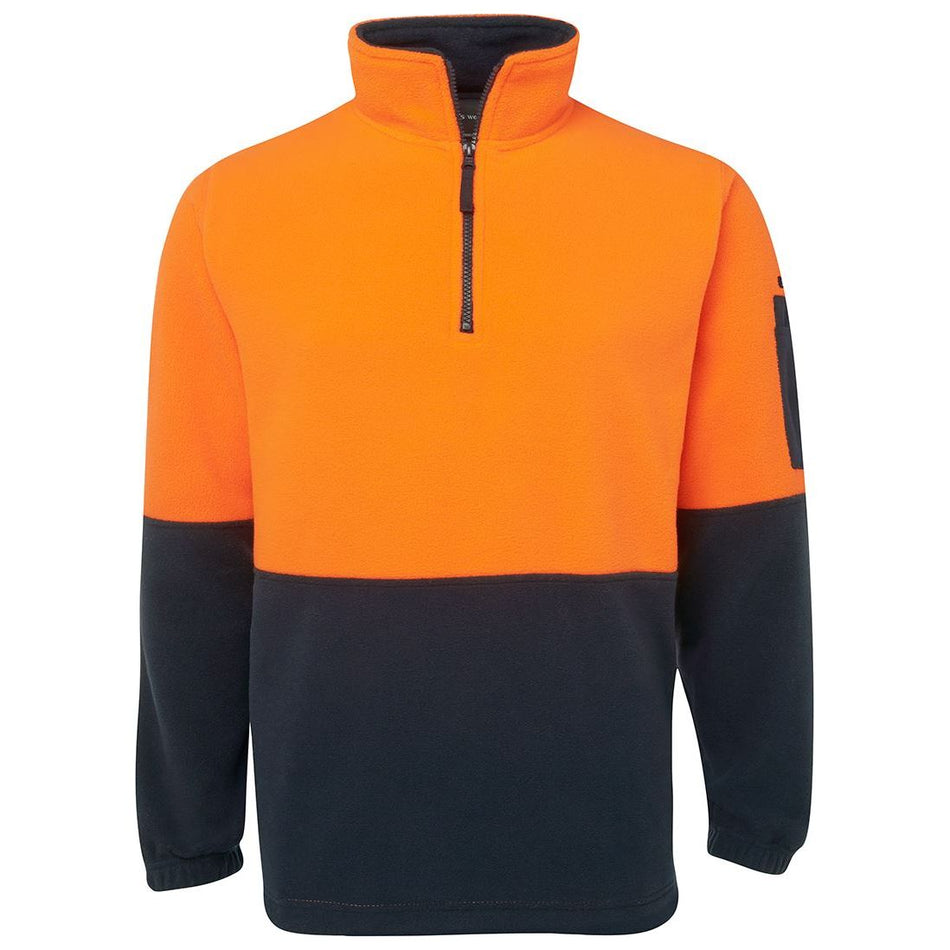 JB's Hi Vis 1/2 Zip Polar Fleece (6HVPF) Hi Vis Half Zip Jumpers JB's Wear - Ace Workwear