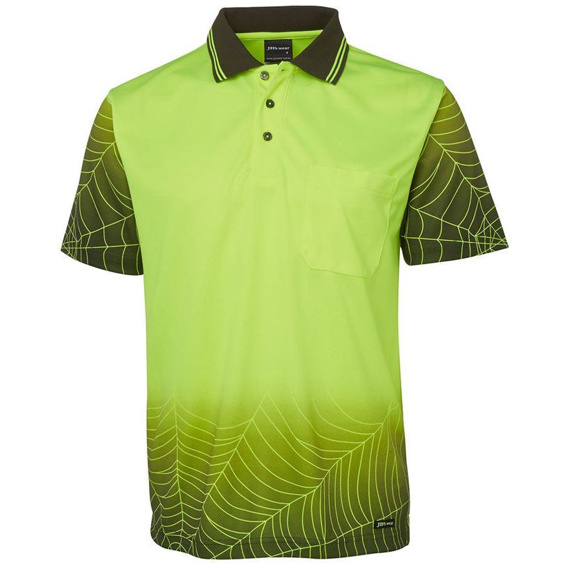 JB's Hi Vis Web Polo Short Sleeve (6WPS) Hi Vis Polo With Designs JB's Wear - Ace Workwear