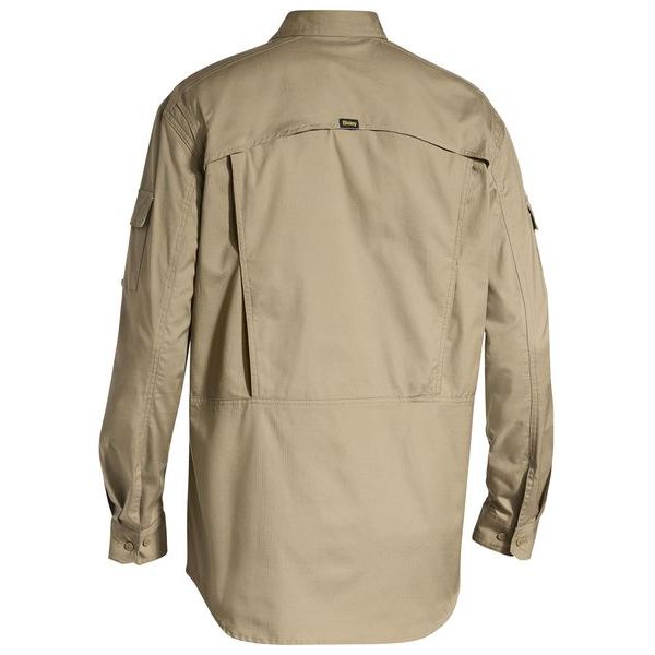 Bisley Mens X Airflow Ripstop Long Sleeve Work Shirt With Optional Roll Up Sleeve (BS6414) - Ace Workwear