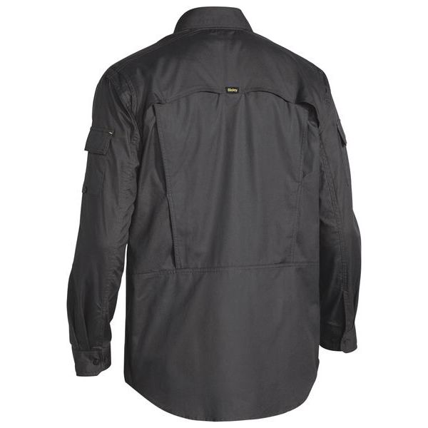 Bisley Mens X Airflow Ripstop Long Sleeve Work Shirt With Optional Roll Up Sleeve (BS6414) - Ace Workwear