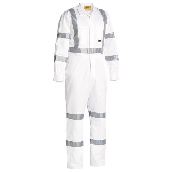 Bisley 3M X Tape Configuration White Drill Coverall (BC6806T)