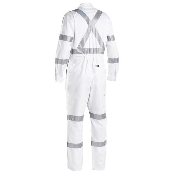 Bisley 3M X Tape Configuration White Drill Coverall (BC6806T)